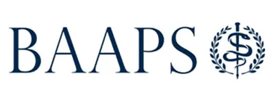 A blue and white logo of the letters aps