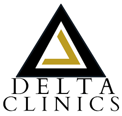 A picture of the delta clinics logo.