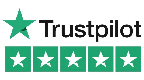 A logo with green squares and white stars.
